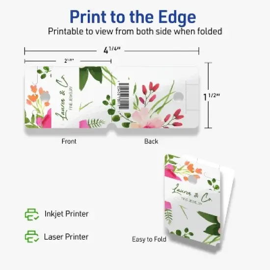 Avery Rounded Foldover Tags, 1-1/2" x 2-1/8", Glossy White, 200 Total image {5}