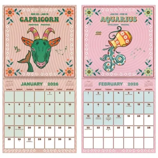 Trends International 2026 Astrology 12"x12" Wall Calendar image {5}