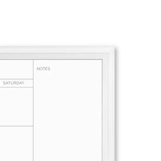 U Brands 40"x30" Magnetic Dry Erase Calendar Board White Decor Frame image {1}