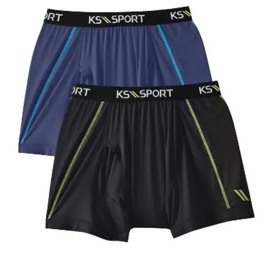 KS Sport by KingSize Men's Big & Tall KS Sport&trade; Performance Boxer Brief 2-Pack image {4}