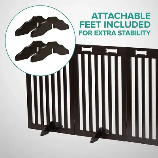 Arf Pets 30.5" Tall Freestanding 6-Panel Folding Dog Gate image {3}