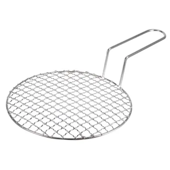 Unique Bargains Stainless Steel Grills Round Barbecue Mesh Outdoor Grill with Handle image {9}