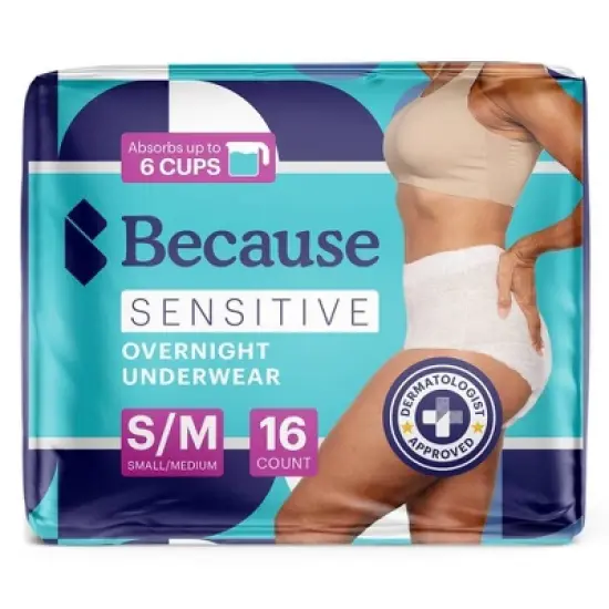 Because Sensitive Overnight Bladder Control Incontinence Underwear - S/M image {11}