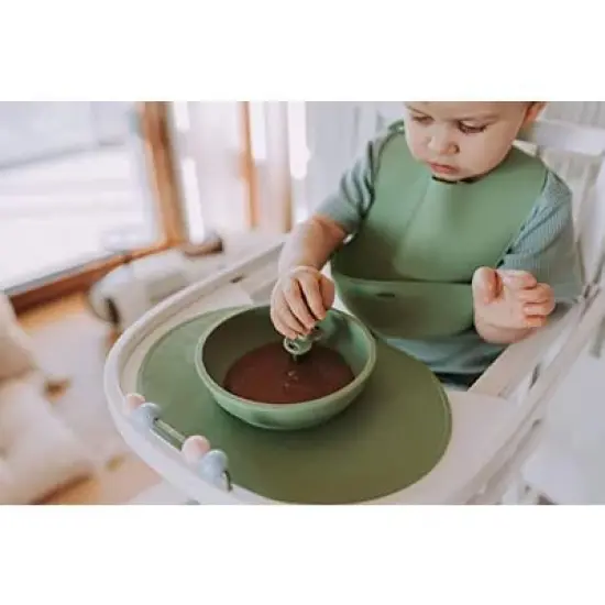 Upward Baby Bib Spoon Bowl Placemat 6-12 Months 8Pc Set Multi image {1}