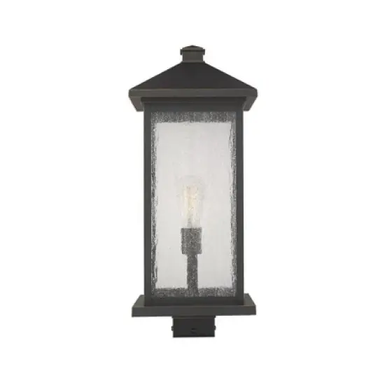 Portland Outdoor Lantern - 1-Light, Dimmable, Wet Rated, 22.5" Tall, Oil Rubbed Bronze image {2}