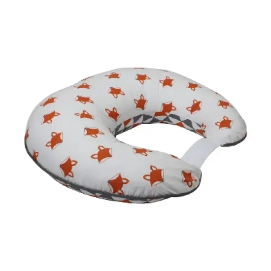 Bacati - 3 pc Playful Fox Orange Gray Hugster Feeding & Infant Support Nursing Pillow image {7}