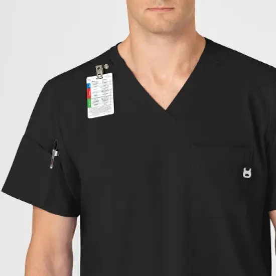 Wink W123 Men's V-Neck Scrub Top image {4}