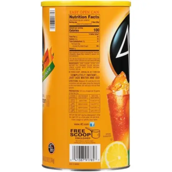 4C Iced Tea Lemon Mix - 87.8oz image {1}