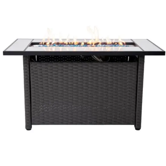 Sol Living 45&sbquo;&Auml;&ugrave; Outdoor Fire Pit Propane Firepit Table with Lid & Lava Rocks 50,000 BTUs image {8}
