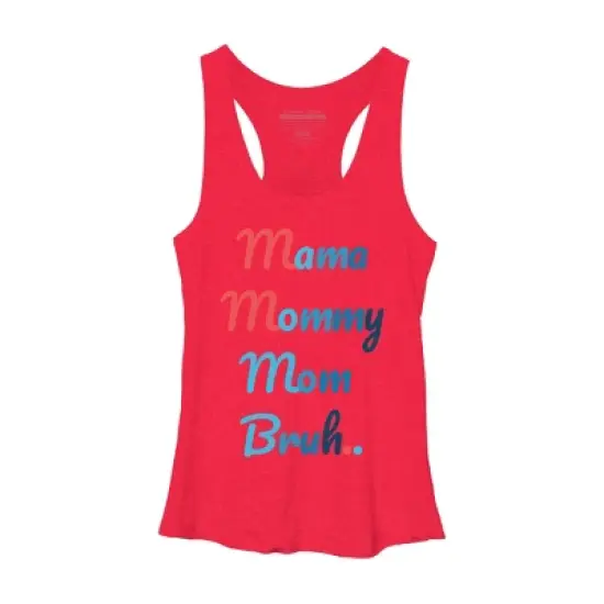 Women's Design By Humans Mother's Day Mama Mommy Mom Bruh By prsfashion Racerback Tank Top image {7}