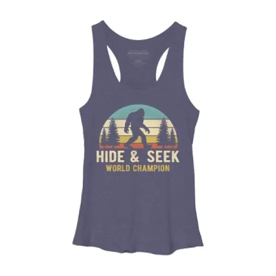 Women's Design By Humans Bigfoot - Hide And Seek World Champion By clickbong Racerback Tank Top image {4}
