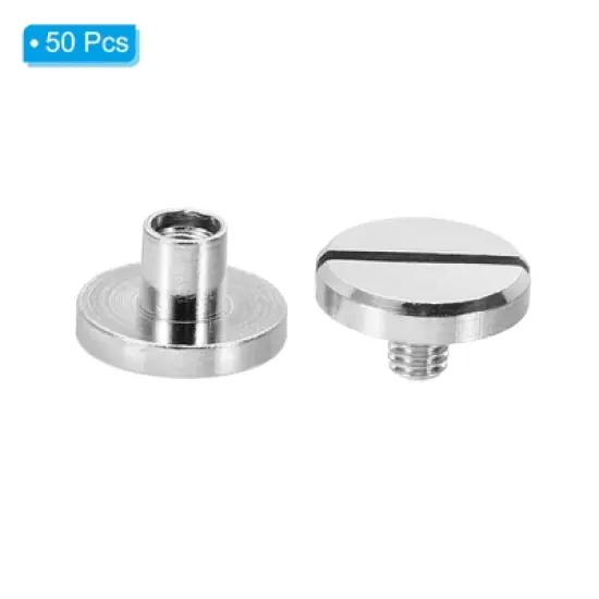 Unique Bargains Brass Leather Belt Scrapbook Binding Kits M5 Chicago Screws 50 Sets image {2}