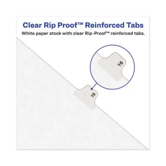 Avery Avery-Style Preprinted Legal Bottom Tab Dividers, 26-Tab, Exhibit V, 11 x 8.5, White, 25/Pack image {1}