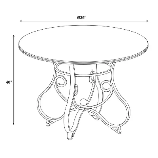 3pc Carter Pub Dining Set Metal/Tan/Cherry - Powell Company image {12}