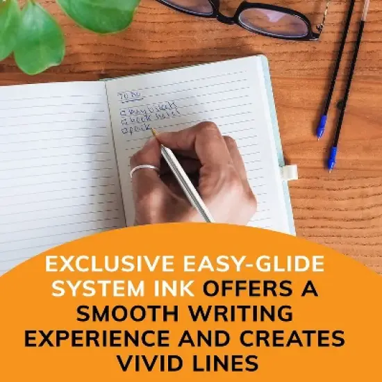 Bic Cristal Xtra Smooth Ballpoint Stick Pen Blue Ink 1mm Medium Dozen MS11BE image {6}