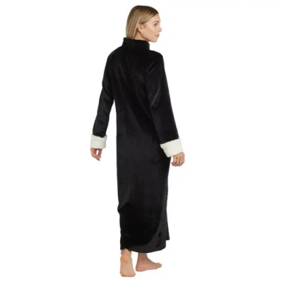 Softies Plush Mandarin Collar Zip Robe image {2}