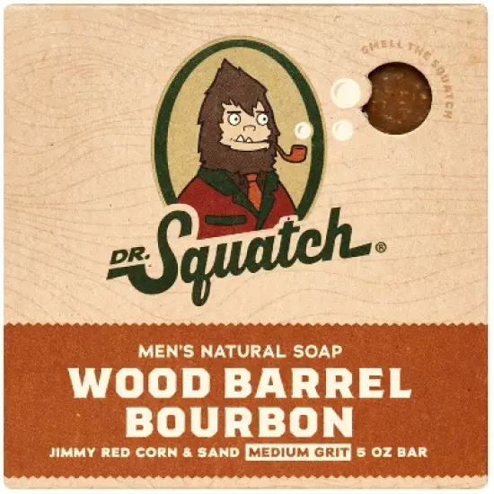 DR. SQUATCH Men's All Natural Bar Soap - Wood Barrel Bourbon - 5oz image {6}