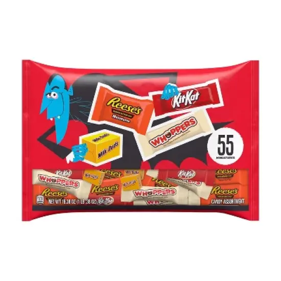 HERSHEY'S Chocolate Assorted Halloween Candy Miniatures - 16.38oz/55pc image {1}