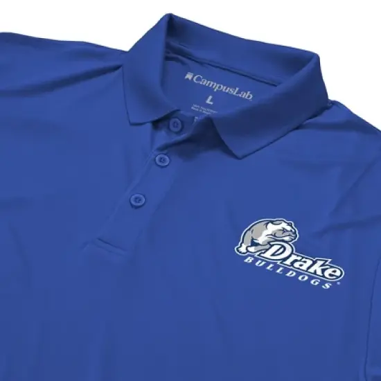 Men's Drake University Adult Polo Left Chest Logo image {3}