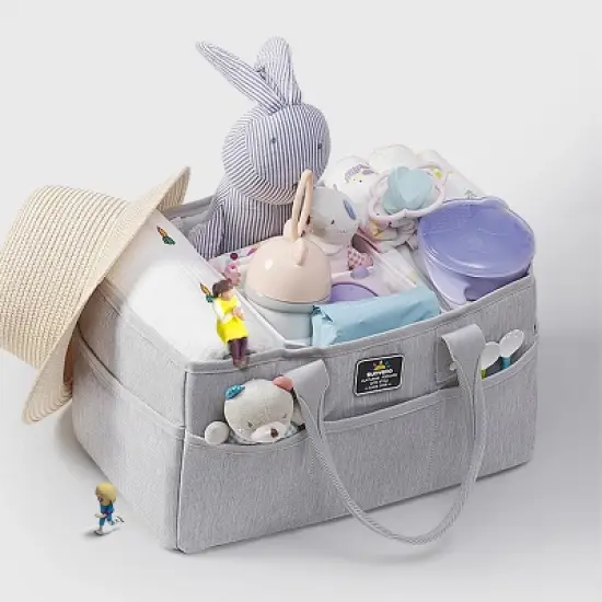 Gray Diaper Caddy Organizer image {1}