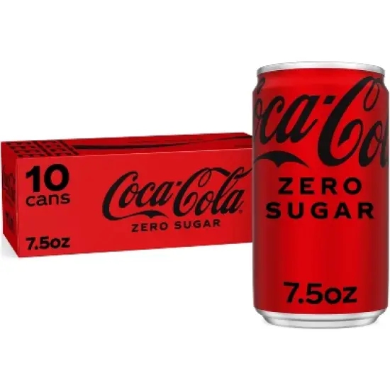Coca-Cola Zero Sugar Soda - 10pk/7.5 fl oz Mini-Cans image {7}