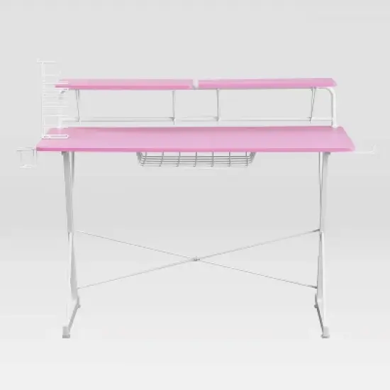 TS 200 Carbon Computer Gaming Desk Pink - Techni Sport image {2}