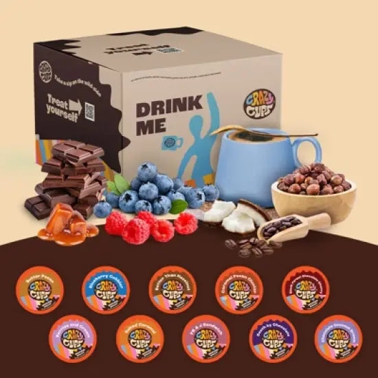 Crazy Cups Best Sellers Flavored Coffee Pods Variety Pack image {3}