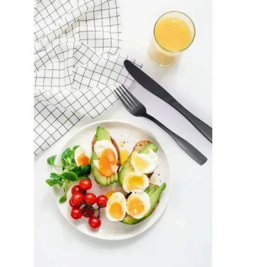 J&V TEXTILES 40-Piece Stainless Steel Flatware Silverware Set for 8 image {2}