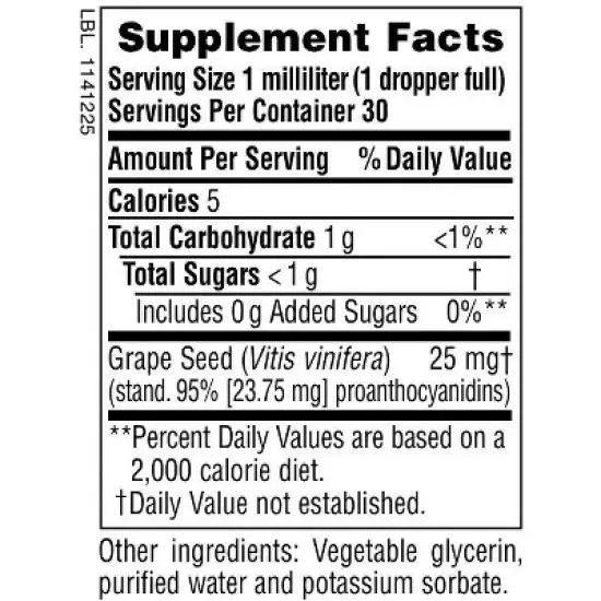 Grape Seed Extract No Alcohol 25mg by Nature's Plus  -  1 oz Liquid image {1}