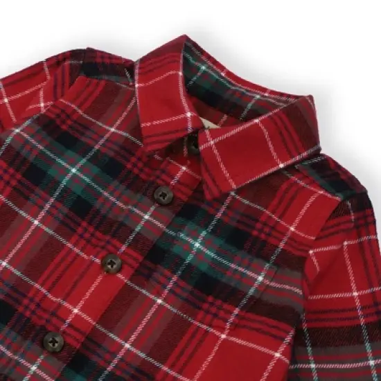 Hope & Henry Baby Organic Cotton Boy Layette Long Sleeve Button Front Romper, Infant image {1}