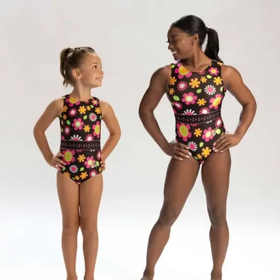 GK Elite Girls' Simone Biles Flower Power Leotard image {2}