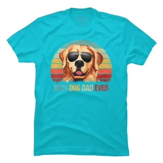 Men's Design By Humans Best Dog Dad Ever Golden Retriever By LuckyCharm99 T-Shirt image {8}