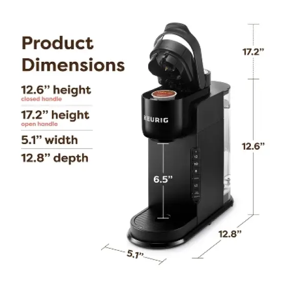 Keurig K-Express Coffee Maker - Black: Single Serve, K-Cup Compatible, 42 oz Reservoir, Auto Shut-Off, Fits Travel Mug image {5}