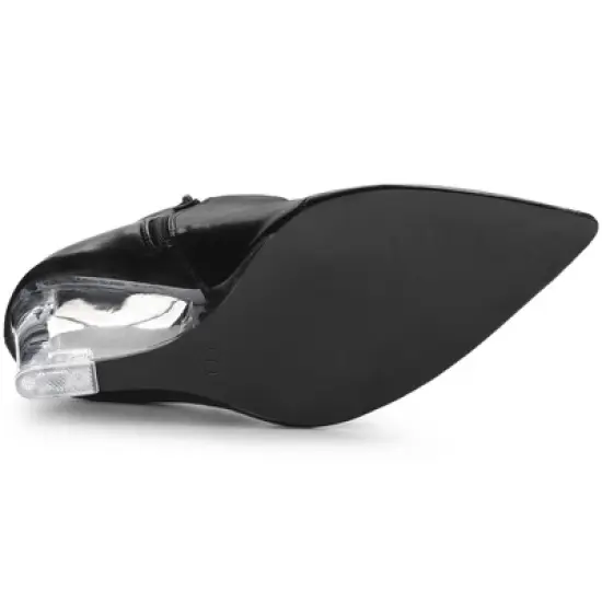 Allegra K Women's Pointed Toe Clear Wedge Heels Ankle Boots image {4}