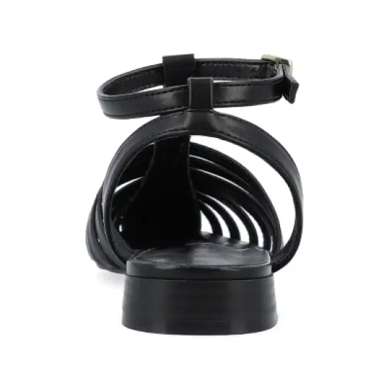 Journee Collection Womens Alivia Ankle Strap Block Heel Pointed Toe Flats image {2}