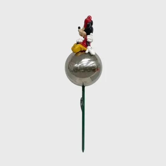 Disney 13.75" Polyester/Steel Mickey and Minnie Mouse Gazeball Stake image {1}
