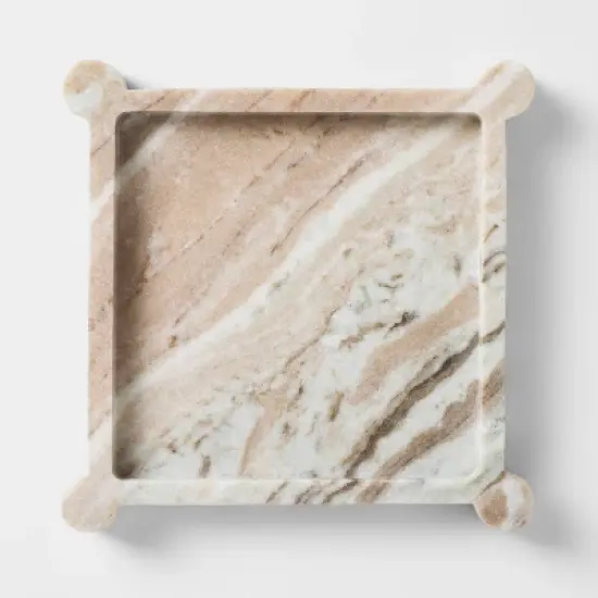 8" Marble Catchall Tray Off-White - Threshold&trade; designed with Studio McGee image {2}