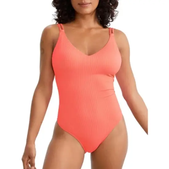 Sunsets Women's Neon Coral Veronica One-Piece - 112-NEOCO image {2}