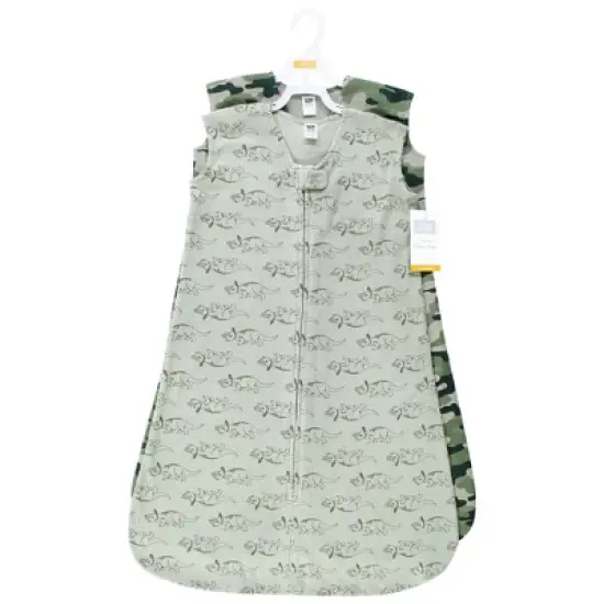 Hudson Baby Infant Boy Thermal Sleeveless Sleeping Bag 2pk, Sage Dinosaur image {1}