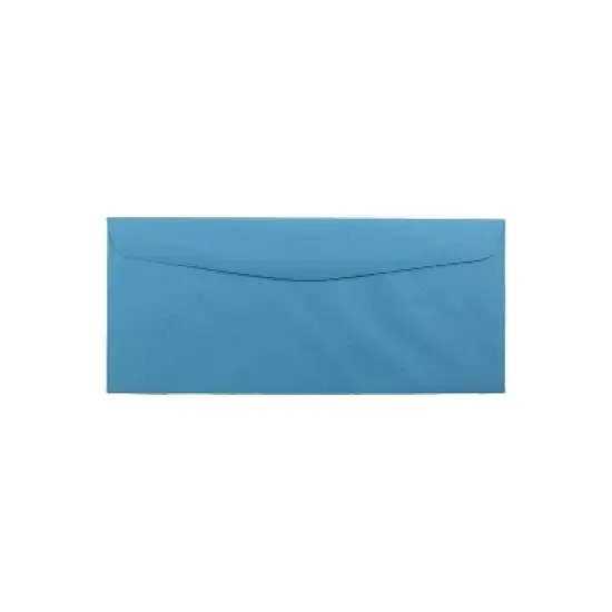 JAM Paper Clasp #10 Window Envelope 4 1/8" x 9 1/2" Blue 500/Pack (5156476H) image {1}