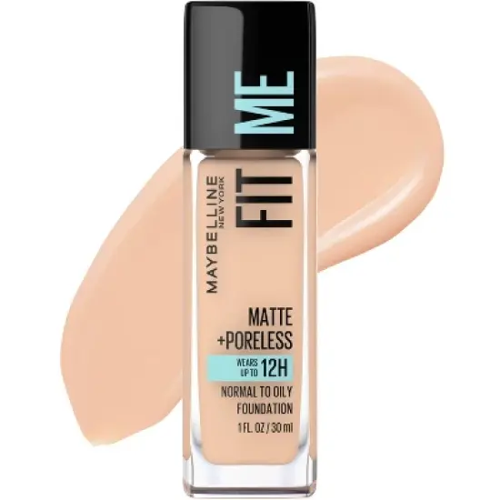 Maybelline Fit Me Matte + Poreless Oil Free Liquid Foundation - 1 fl oz image {39}