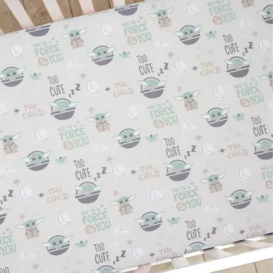 Lambs & Ivy Star Wars Cozy Friends The Child/Baby Yoda Fitted Crib Sheet image {2}