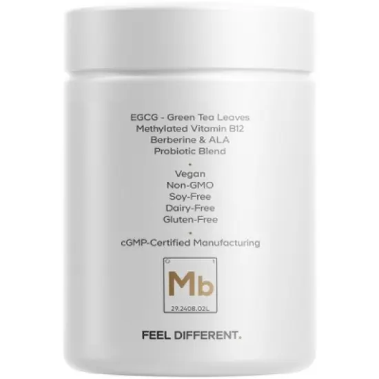 Codeage M-Burn Optimized, Decaffeinated Green Tea, Berberine, ALA, Vitamin B12, Probiotics - 60ct image {5}