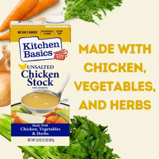 Kitchen Basics Gluten Free Unsalted Chicken Stock - 32oz image {3}