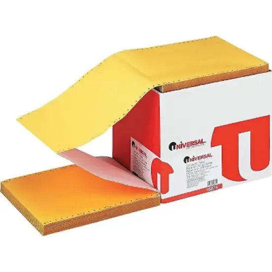 UNIVERSAL Multicolor Paper 4-Part Carbonless 15lb 9-1/2 x 11 Perforated 900 Sheets 15874 image {1}