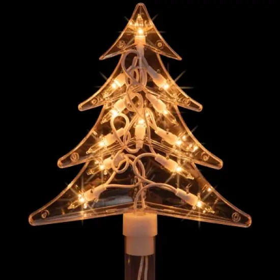 Northlight Lighted Tree Christmas Outdoor Pathway Markers - 26.5" - Set of 4 image {6}