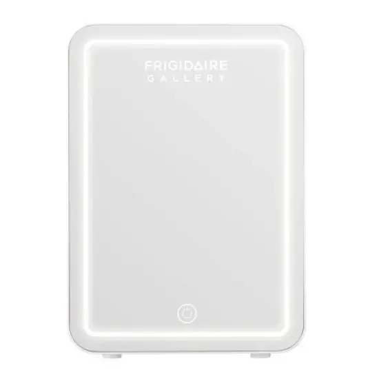 Frigidaire Gallery 9 Can Beauty Lighted Mirror Fridge - White: Countertop Beverage Refrigerator, Thermoelectric Cooling image {9}