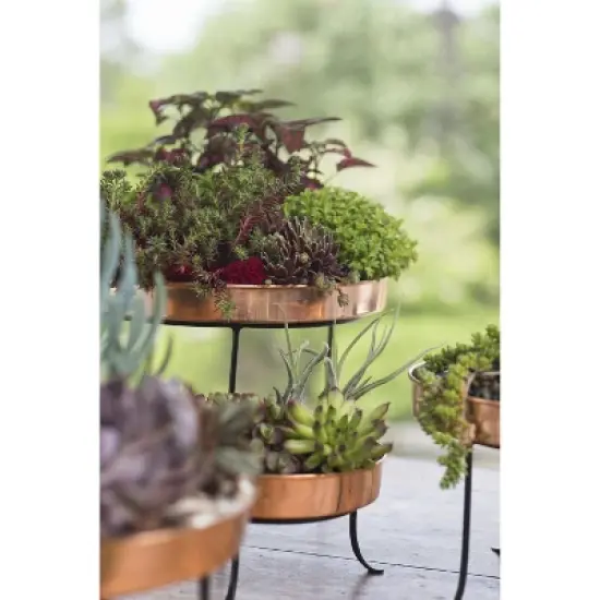 Gardener's Supply Company Small Round Copper Plant Tray, 10" Diameter image {2}