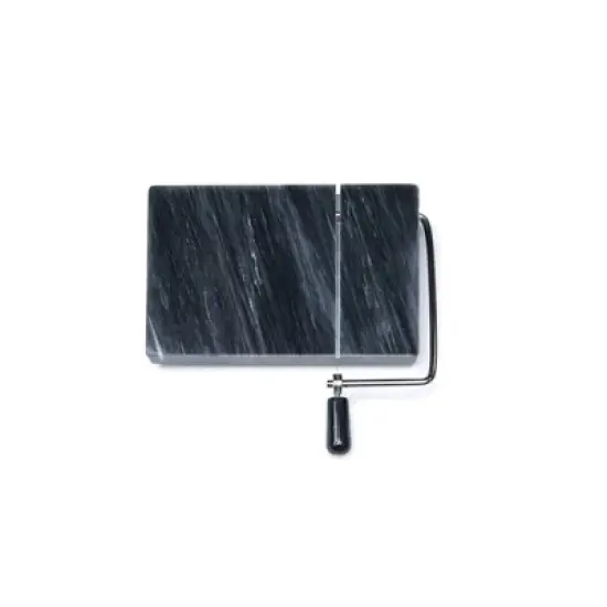 Marble Cheese Slicer Black - Fox Run: Wire Slicer for Block Cheese, Freestanding Marble Kitchen Tool, Includes 2 Blades image {9}