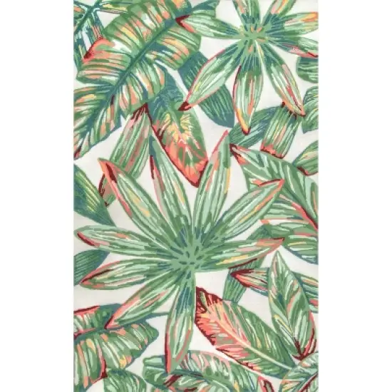nuLOOM Contemporary Floral Lindsey Indoor/Outdoor Patio Area Rug image {9}